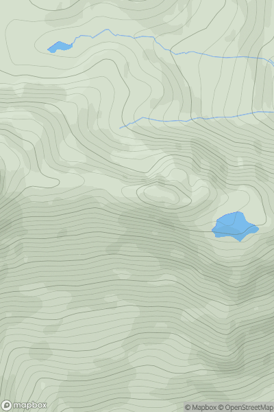 Thumbnail image for Carn nan Caorach [Glen Shiel to Loch Hourn and Loch Quoich] showing contour plot for surrounding peak